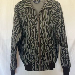 Vintage Woolrich Camo Chamois Bomber Jacket Small.